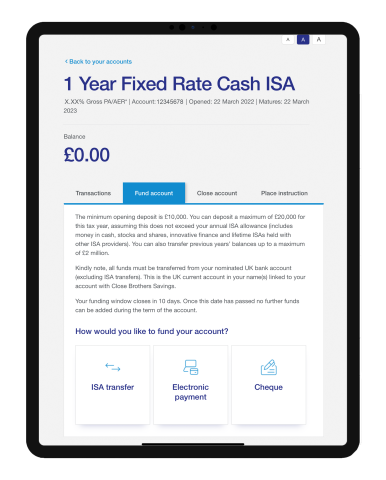 ISA Transfer Guide (top up cash ISA) Step one