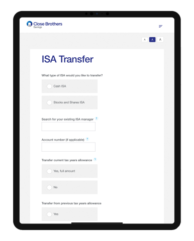 ISA Transfer Guide (top up ISA) Step 